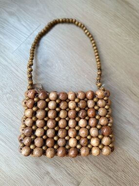 NWT - Mango Beaded Mini Bag - Brown